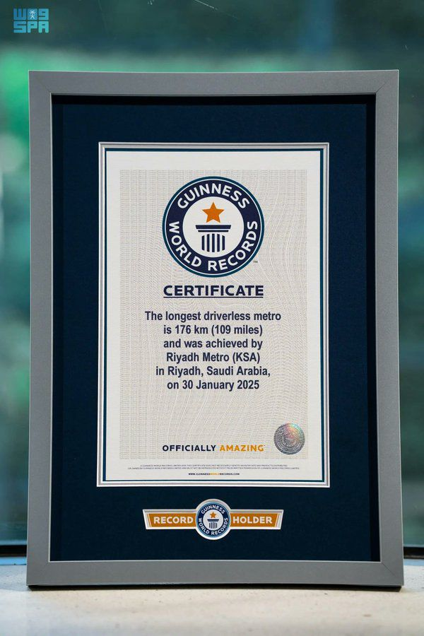 77010 قطار الرياض.. أطول شبكة قطار بدون سائق في العالم بطول 176 كيلومترًا