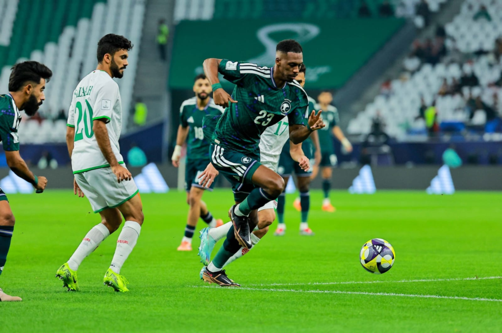 202-1024x679 رأسية البريكان ولمسة الشهري تقودان الأخضر لعبور عُمان بثنائية مثيرة